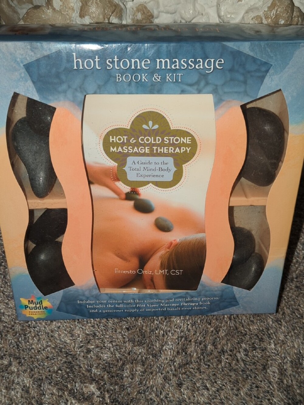 Hot & Cold Stone Massage Therapy Kit - Black Stones